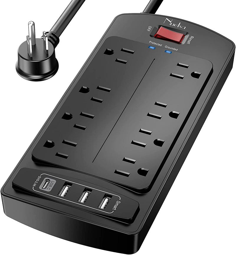 Convenient power strip with USB charging