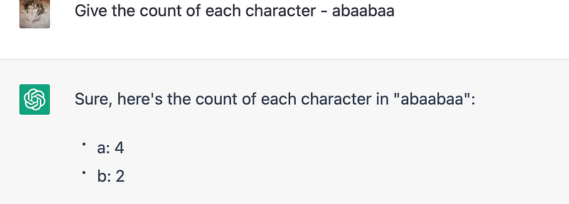 Simple character sequence analysis