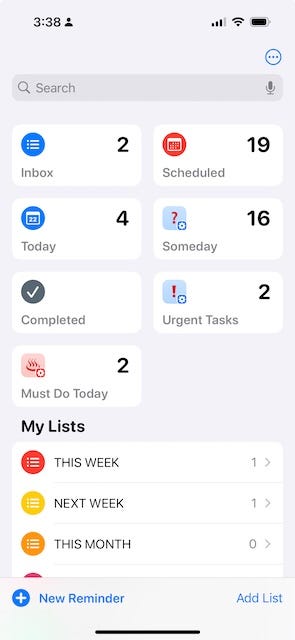 Finalizing your Smart List in Apple Reminders