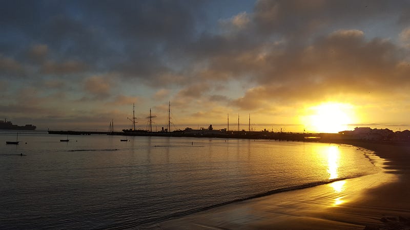 Scenic view from a morning run