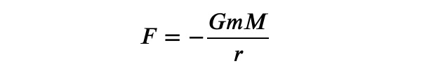 Newton's Law of Gravitation illustration