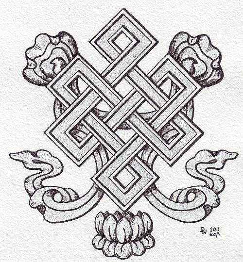 The Endless Knot, a symbol of eternity in Buddhism