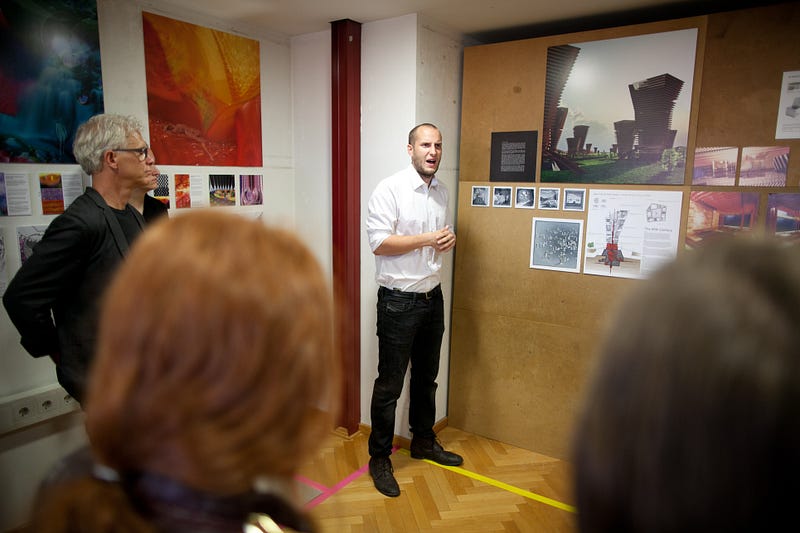 Enthusiastic students during their project presentation