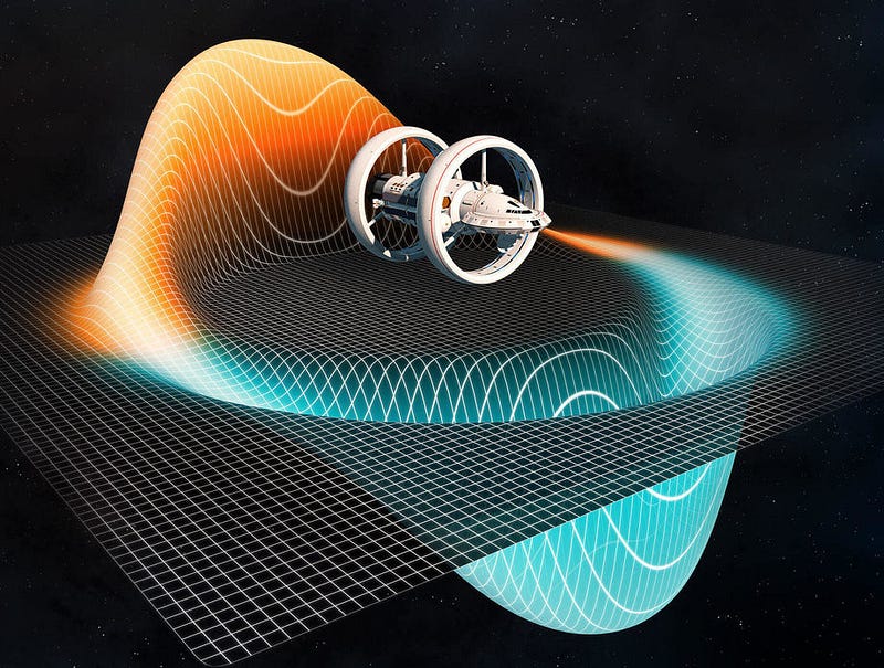 Conceptual diagram of Alcubierre Warp Drive