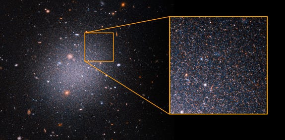 Hubble Space Telescope image of NGC 1052-DF2