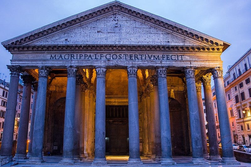 The Pantheon in Rome, a testament to Roman engineering