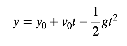 Kinematic Equation for Maximum Height