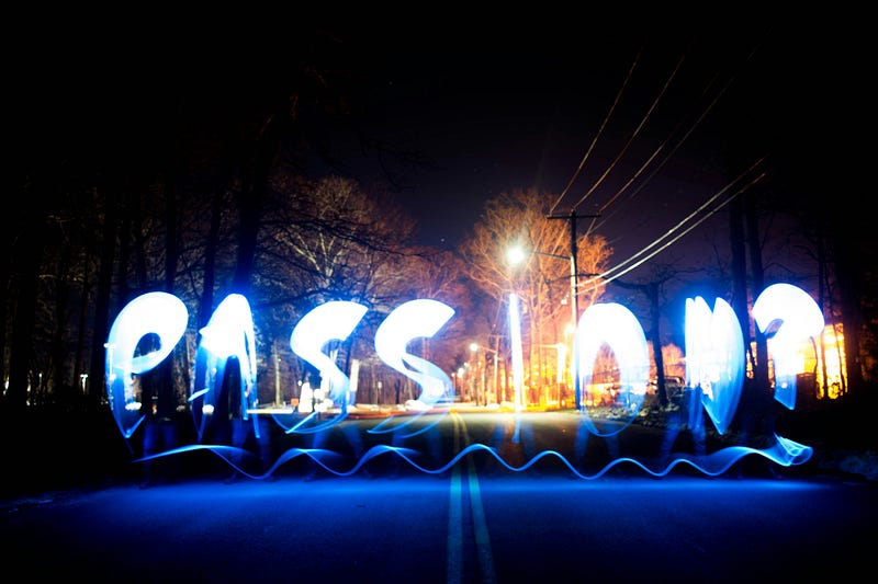 Street lights illuminating a creative workspace