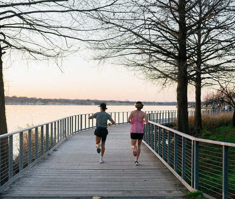 A runner enjoying a scenic trail