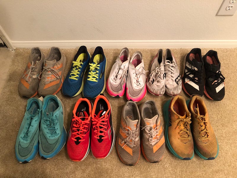 Organized running shoes