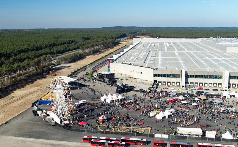 Gigafactory Berlin's exterior view