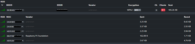 Configuration options for creating a fake AP