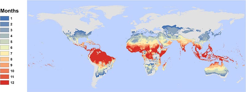 Zika Transmission Temperature Suitability