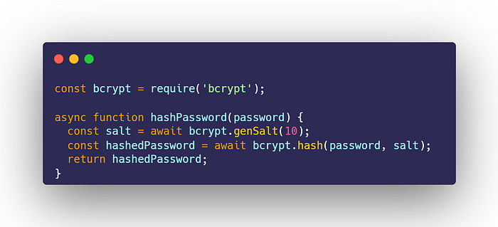 Overview of bcrypt.js Implementation