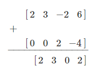 Row addition example