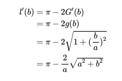 Derivative of road length