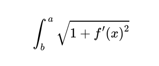 Arc length formula