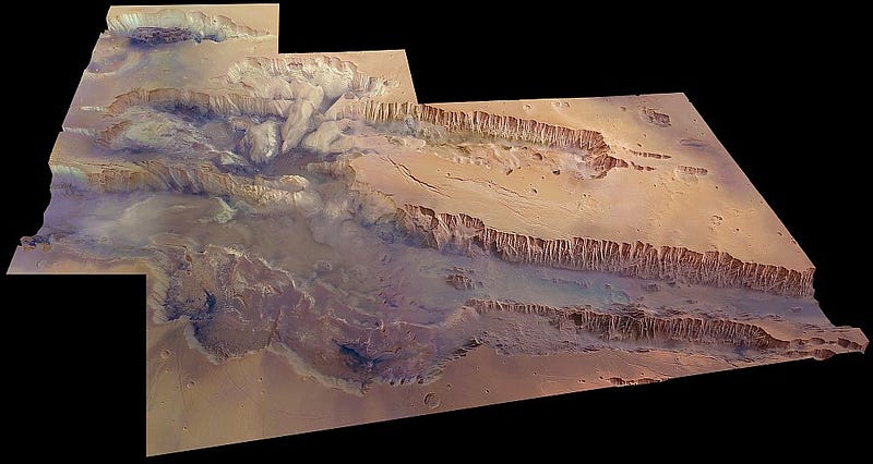 Valles Marineris - The grand Martian canyon