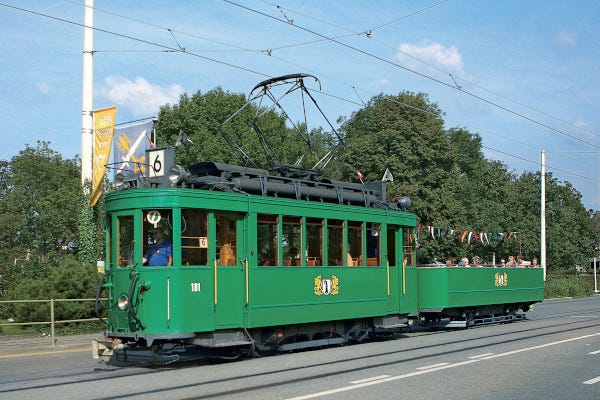 The Vintage Tram in Switzerland, Similar to Susi's Journey