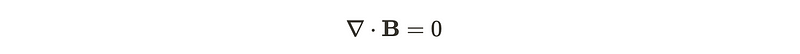 Diagram illustrating magnetic field divergence