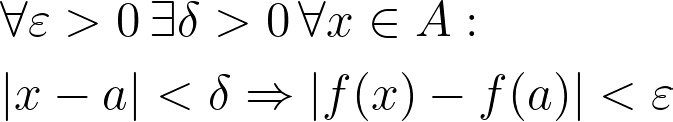 Mathematical illustration of continuity