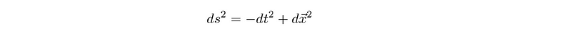 Example of Minkowski spacetime representation.