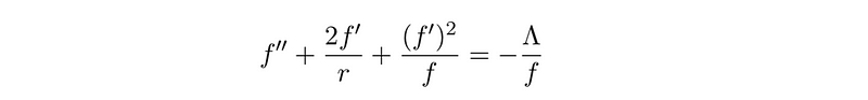 The resulting second-order differential equation.