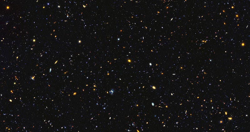 Hubble Deep Field image showcasing the depths of space.