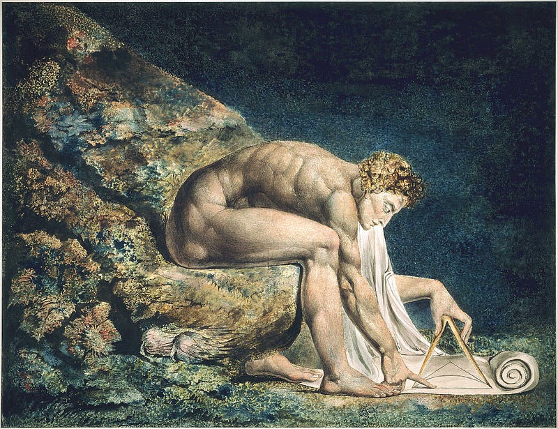 Newton by William Blake, a critique of rationalism