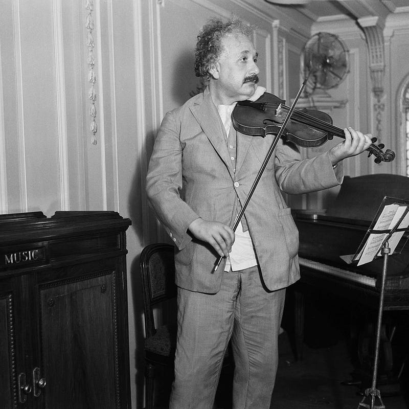 Einstein playing the violin