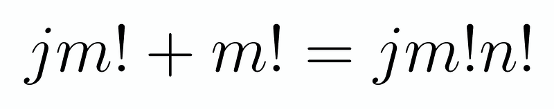 Simplified Factorial Equation