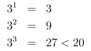 Prime number 3 and its powers