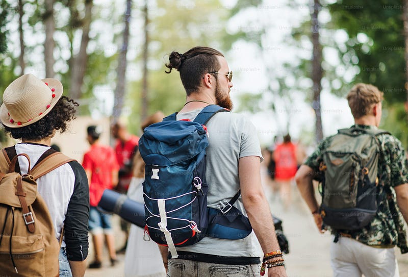 Two backpacks symbolizing emotional burdens