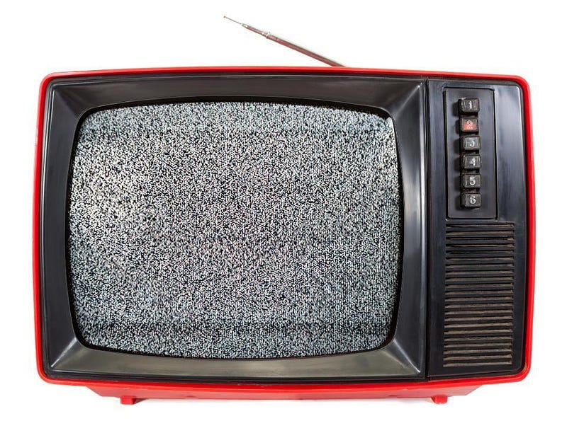 Vintage television receiving the Big Bang’s radiation